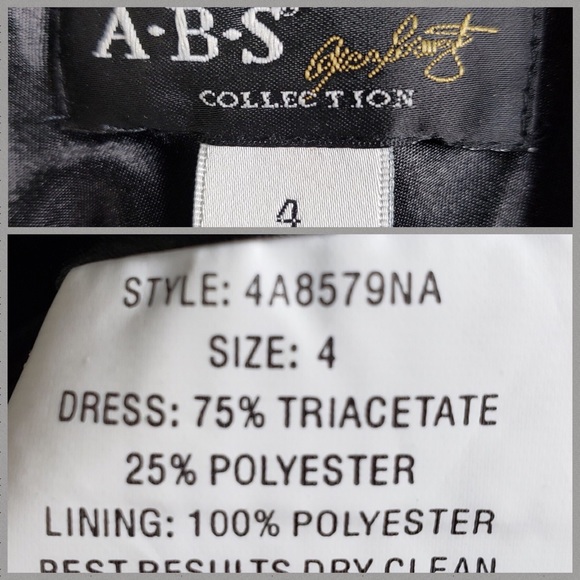 ABS Collection Classy Black Party Dress Size 4 - Picture 7 of 8